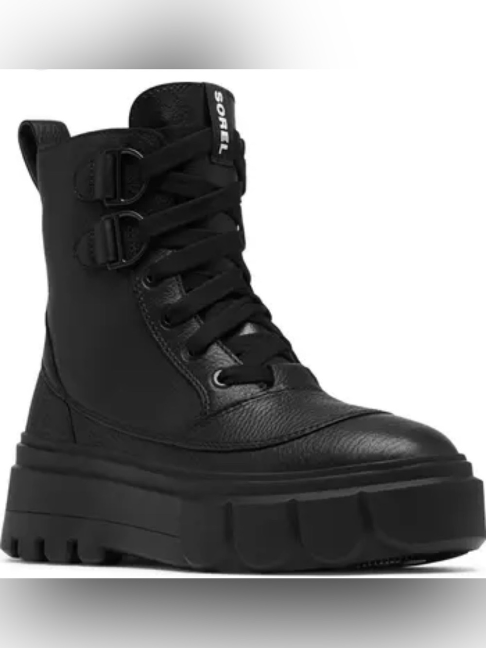 Sorel Black Women's Lace Up Platform Boots
